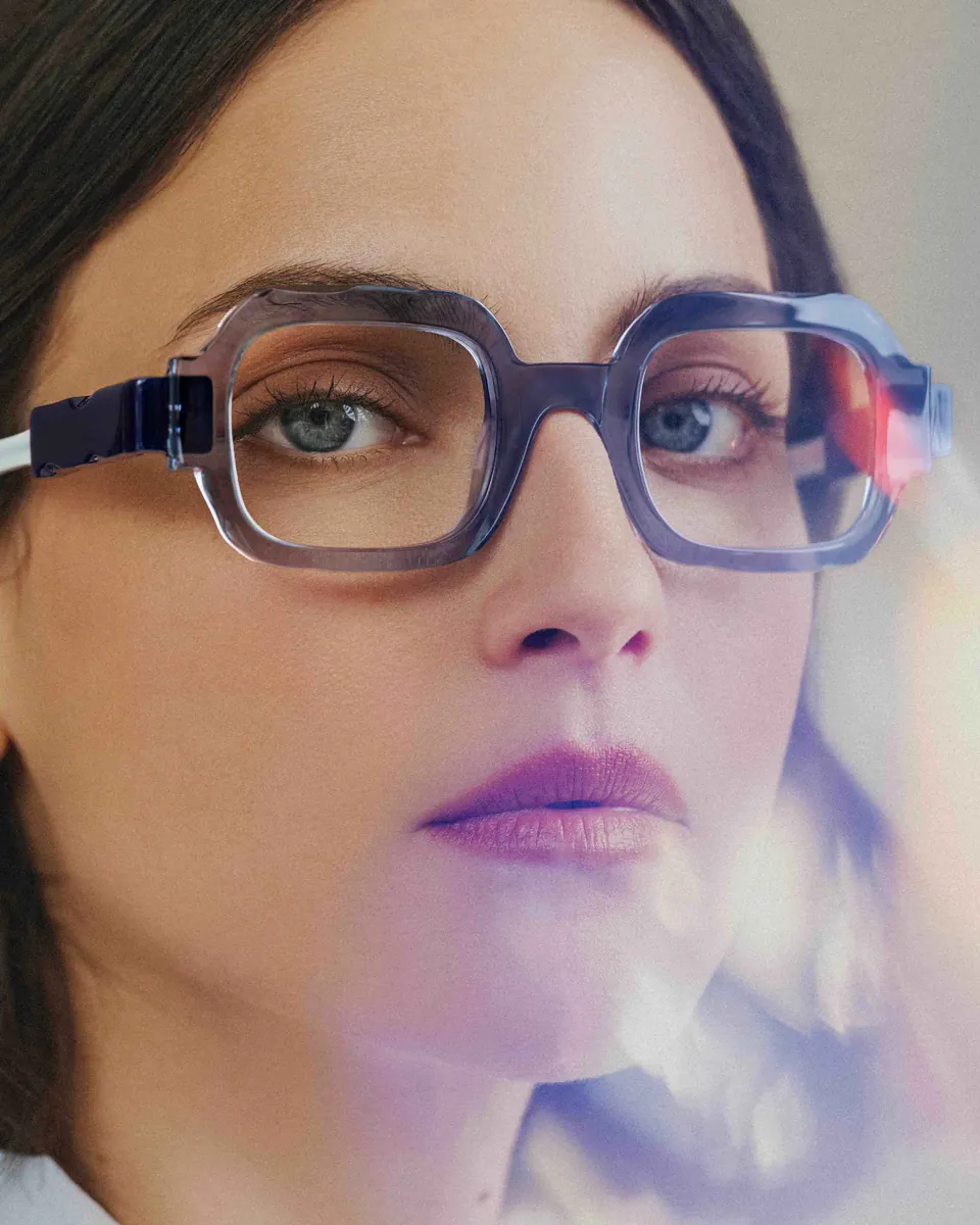 Anne & Valentin, vert, verres lilas